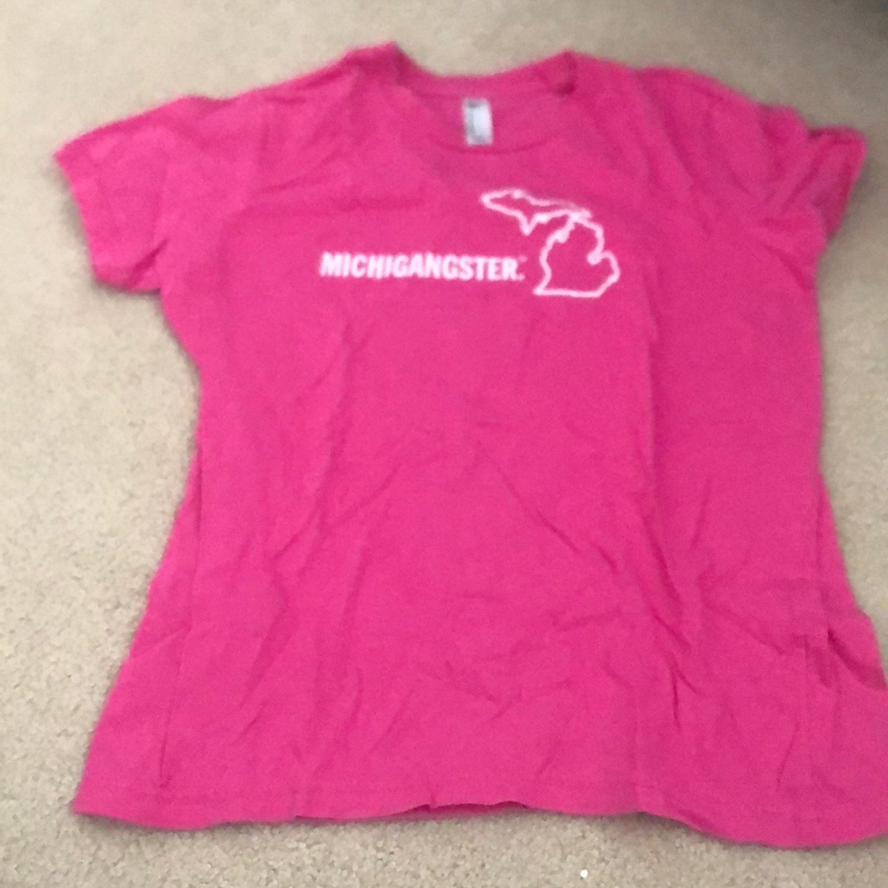 Pink “michiganster” t-shirt